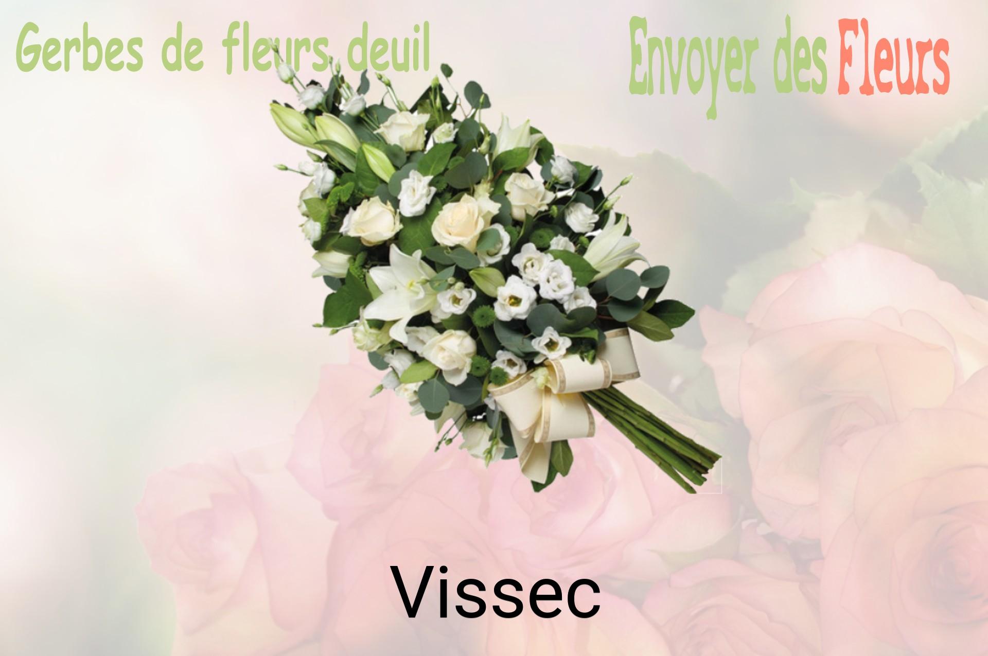 Gerbe de fleurs de deuil livrée à Vissec